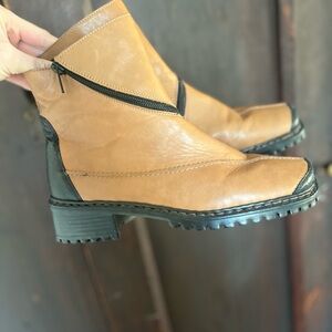 Rieker Black and Brown Ankle Boots